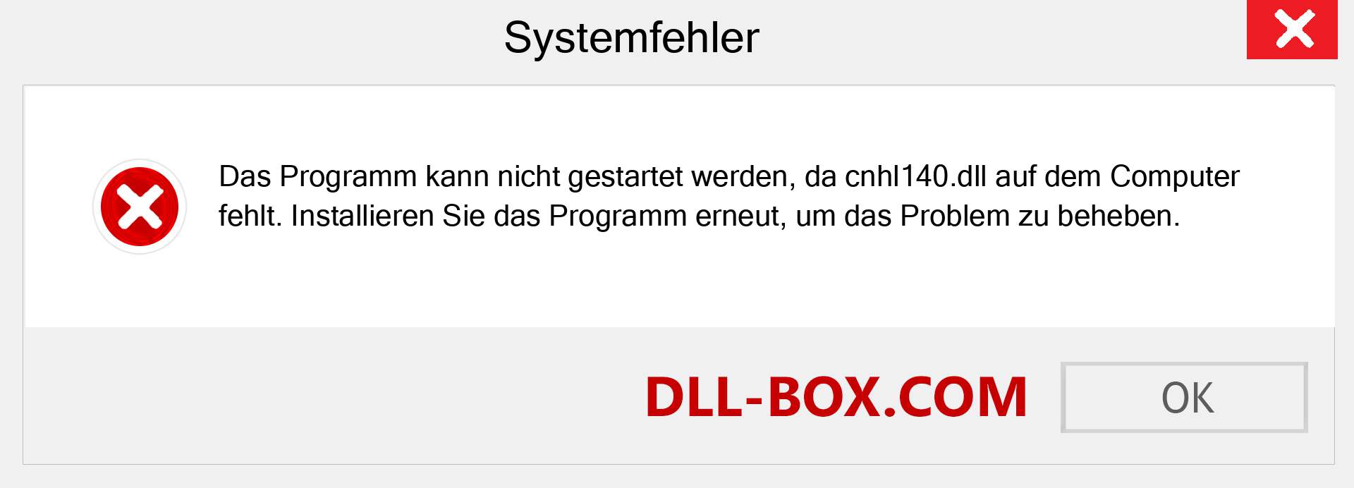 cnhl140.dll-Datei fehlt?. Download für Windows 7, 8, 10 - Fix cnhl140 dll Missing Error unter Windows, Fotos, Bildern